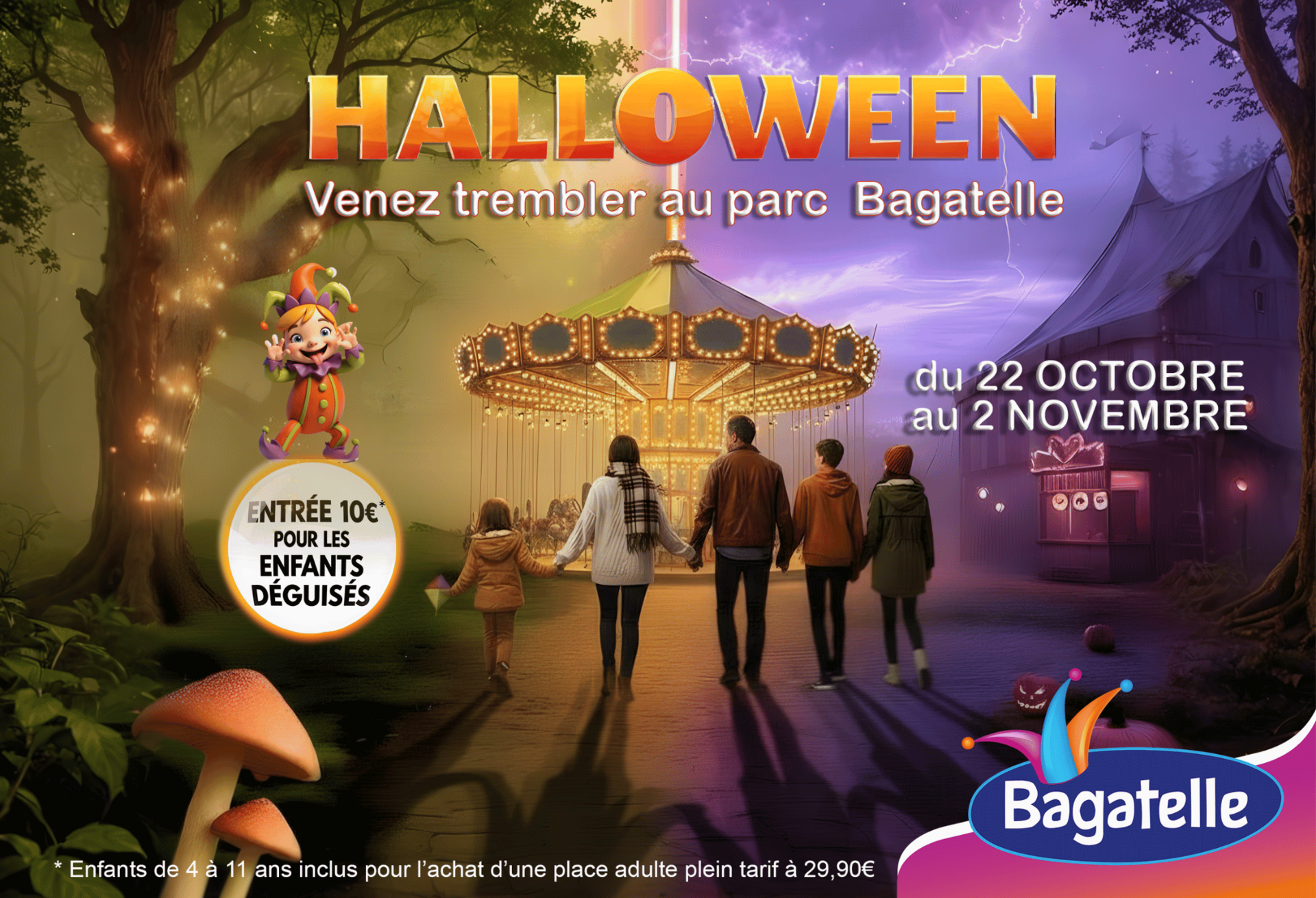 Halloween parc d'attractions Bagatelle